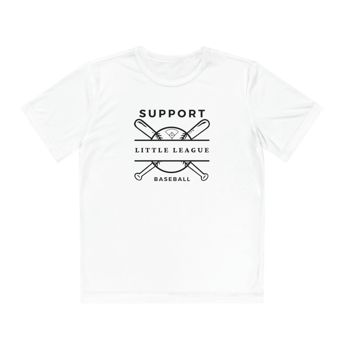 The “Support Little League Baseball” Youth Moisture Wicking Competitor Tee