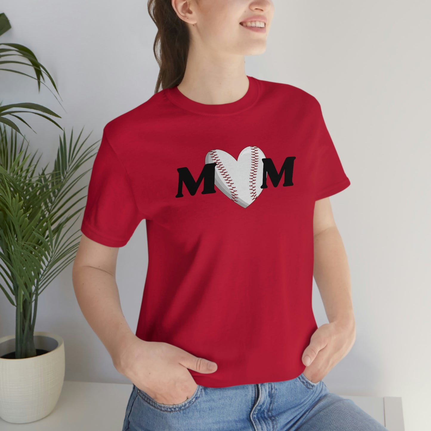 The “Baseball Mom” Unisex Jersey Short Sleeve T-Shirt
