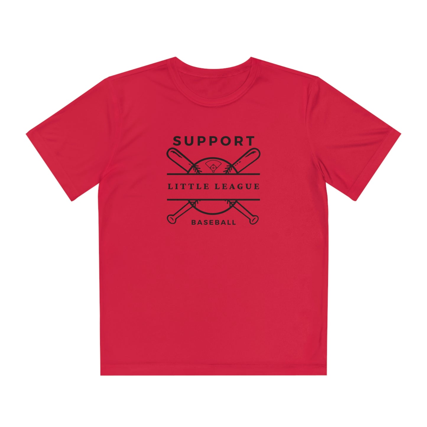 The “Support Little League Baseball” Youth Moisture Wicking Competitor Tee