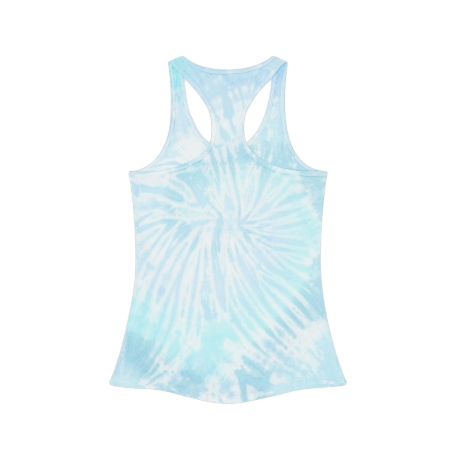 The “Tired As A Baseball Mother” Tie Dye Racerback Tank Top