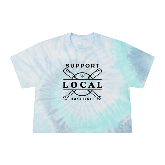 The “Support LOCAL Baseball” Tie-Dye Crop Tee